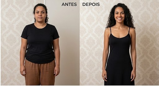 Antes e depois de Aline T.